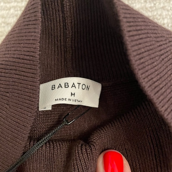 Aritzia Brown Funnel Neck Sweater - Picture 5 of 5